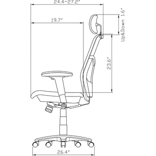 Lorell ErgoMesh Series Mesh High-Back Office Chair - Black Mesh Seat - Mesh Back - Plastic, Steel Frame - Black - 1 Each