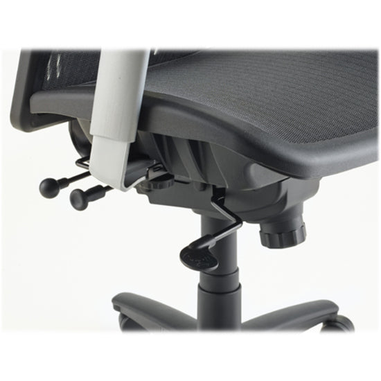 Lorell ErgoMesh Series Mesh High-Back Office Chair - Black Mesh Seat - Mesh Back - Plastic, Steel Frame - Black - 1 Each - 