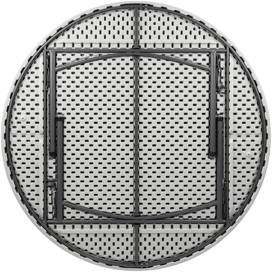Lorell Ultra-Lite Banquet Folding Table - For - Table TopRound Top - 800 lb Capacity x 71" Table Top Diameter - 29.25" Height x 71" Width x 71" Depth - Gray, Powder Coated - 1 Each