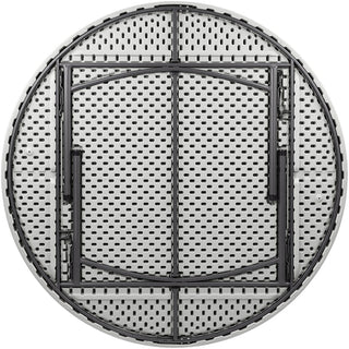 Lorell Ultra-Lite Banquet Folding Table - For - Table TopRound Top - 800 lb Capacity x 71" Table Top Diameter - 29.25" Height x 71" Width x 71" Depth - Gray, Powder Coated - 1 Each