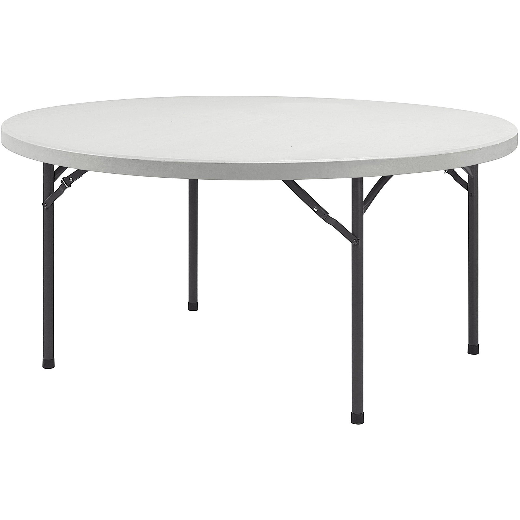 Lorell Ultra-Lite Banquet Folding Table - For - Table TopRound Top - 700 lb Capacity x 60" Table Top Diameter - 29.25" Height - Gray - 1 Each - 