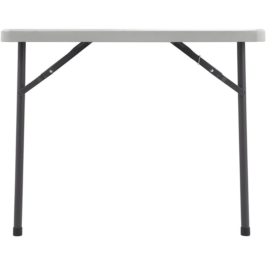 Lorell Ultra-Lite Banquet Folding Table - For - Table TopSquare Top - 600 lb Capacity - 29" Height x 36" Width x 36" Depth - Gray, Powder Coated - 1 Each