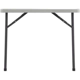 Lorell Ultra-Lite Banquet Folding Table - For - Table TopSquare Top - 600 lb Capacity - 29" Height x 36" Width x 36" Depth - Gray, Powder Coated - 1 Each