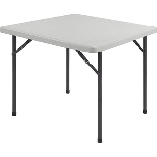 Lorell Ultra-Lite Banquet Folding Table - For - Table TopSquare Top - 600 lb Capacity - 29" Height x 36" Width x 36" Depth - Gray, Powder Coated - 1 Each