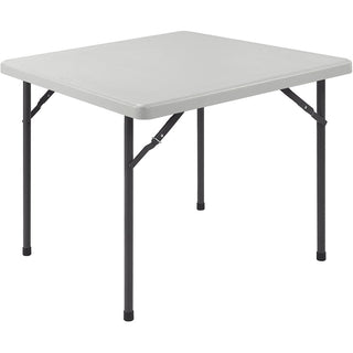 Lorell Ultra-Lite Banquet Folding Table - For - Table TopSquare Top - 600 lb Capacity - 29" Height x 36" Width x 36" Depth - Gray, Powder Coated - 1 Each
