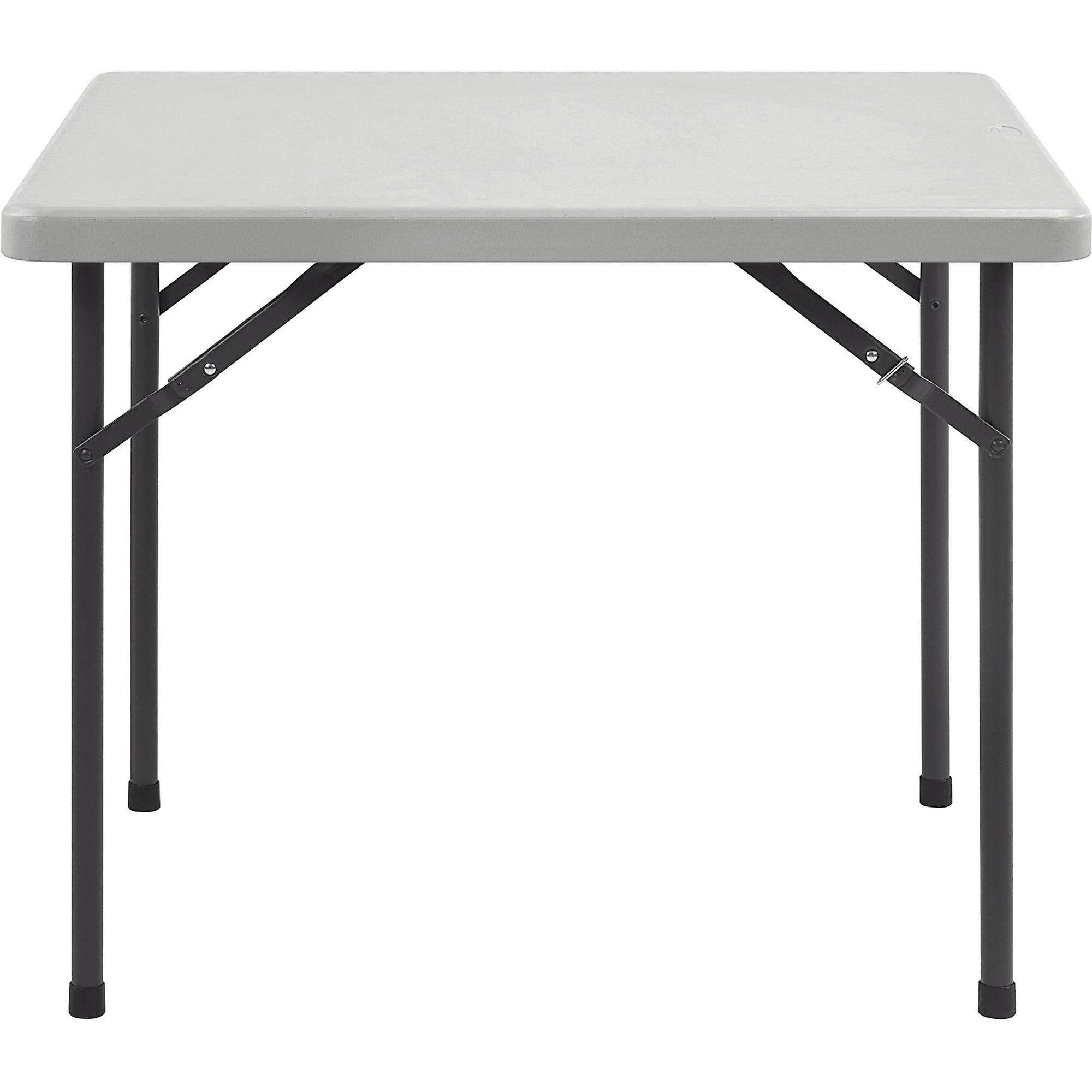 Lorell Ultra-Lite Banquet Folding Table - For - Table TopSquare Top - 600 lb Capacity - 29" Height x 36" Width x 36" Depth - Gray, Powder Coated - 1 Each - 