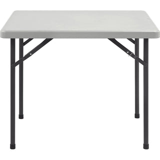 Lorell Ultra-Lite Banquet Folding Table - For - Table TopSquare Top - 600 lb Capacity - 29" Height x 36" Width x 36" Depth - Gray, Powder Coated - 1 Each