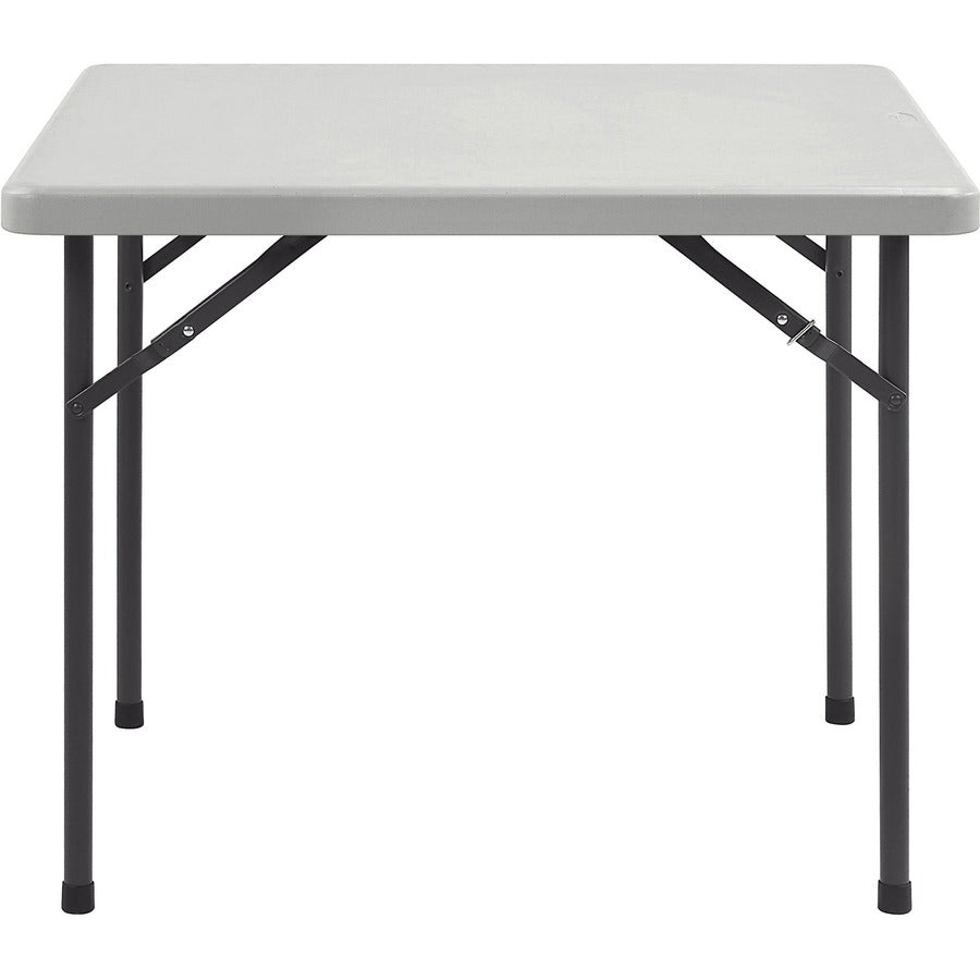 Lorell Ultra-Lite Banquet Folding Table - For - Table TopSquare Top - 600 lb Capacity - 29" Height x 36" Width x 36" Depth - Gray, Powder Coated - 1 Each
