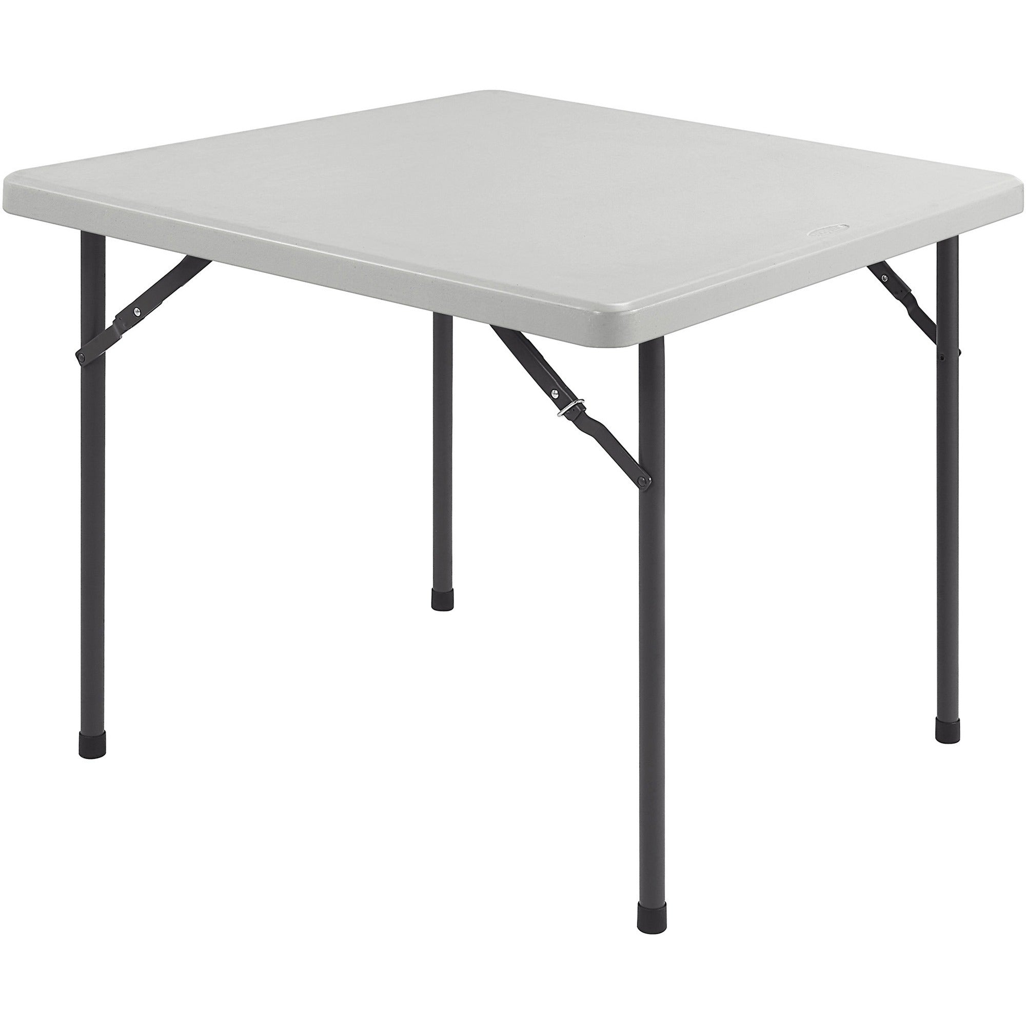 Lorell Ultra-Lite Banquet Folding Table - For - Table TopSquare Top - 600 lb Capacity - 29" Height x 36" Width x 36" Depth - Gray, Powder Coated - 1 Each - 