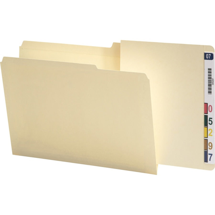 Smead Self-Adhesive End Tab Converters - 3.25" Width x 9.25" Length - Manila Divider - Recycled - 200 / Box - 