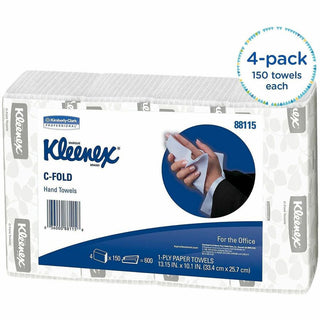 C-Fold Paper Towels for Business, Absorbency Pockets, 1-Ply, 10.13 x 13.15, White, 150/Pack, 16 Packs/Carton