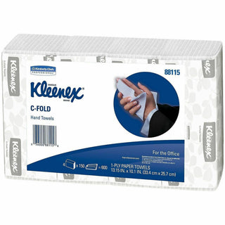 C-Fold Paper Towels for Business, Absorbency Pockets, 1-Ply, 10.13 x 13.15, White, 150/Pack, 16 Packs/Carton