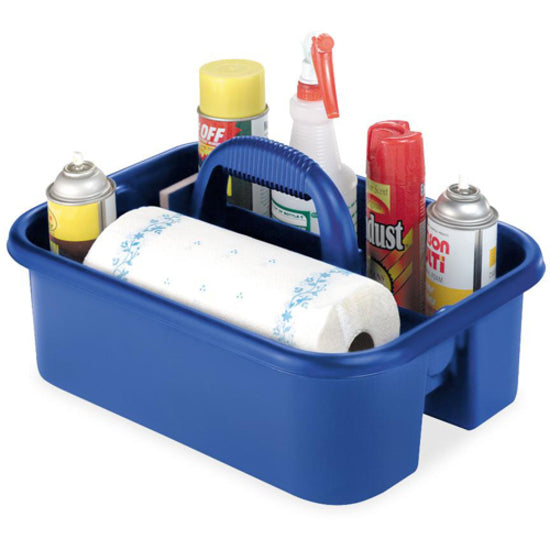 Akro-Mils Handheld Tote Caddy - External Dimensions: 13.8" Width x 18.4" Depth x 9" Height - Polymer - Blue - For Tool - 1 Each - 