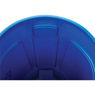 Rubbermaid Commercial Brute 32-Gallon Vented Recycling Container - 32 gal Capacity - Round - Handle, Heavy Duty, Reinforced, UV Coated, Damage Resistant, Warp Resistant, Peel Resistant - 27.3" Height x 21.9" Diameter - Plastic - Blue - 1 Each