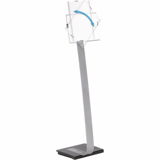 Info Sign Duo Floor Stand, Letter-Size Inserts, 15 x 46.5, Clear