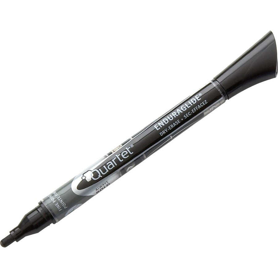 Quartet EnduraGlide Dry-Erase Markers, Fine Tip, Black, 12 Pack - Fine Tip , Black, 12 Pack
