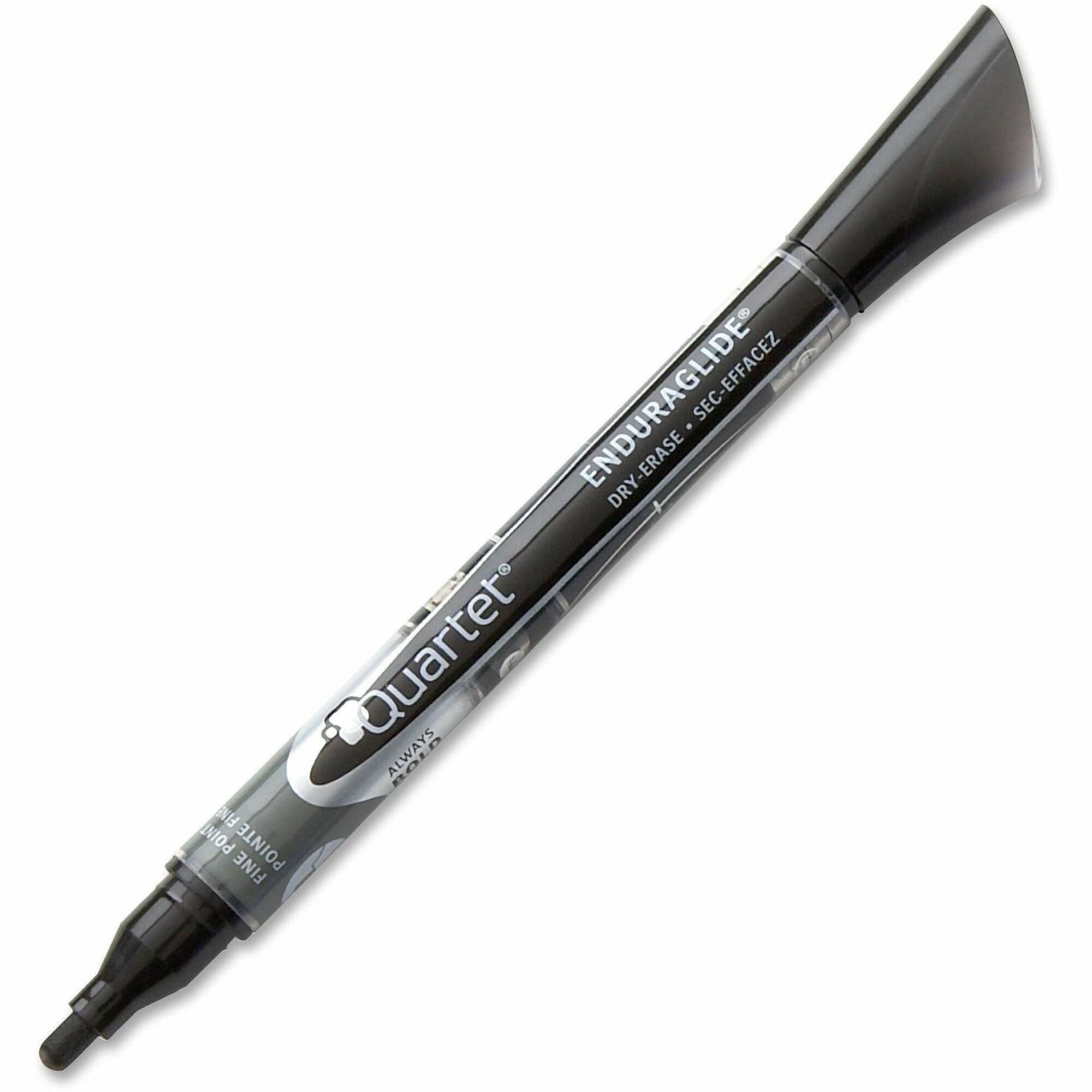 Quartet EnduraGlide Dry-Erase Markers, Fine Tip, Black, 12 Pack - Fine Tip , Black, 12 Pack