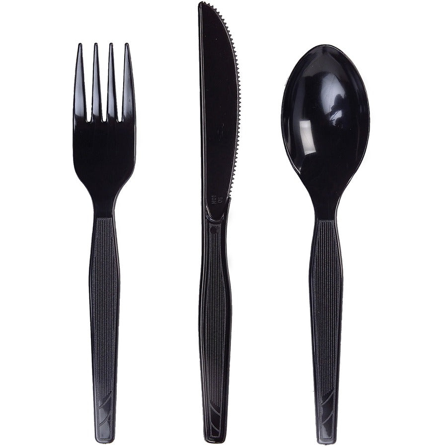 Dixie - Plastic Tableware, Heavy Mediumweight Forks, Black, 100/Box, Sold as 1 BX - 2