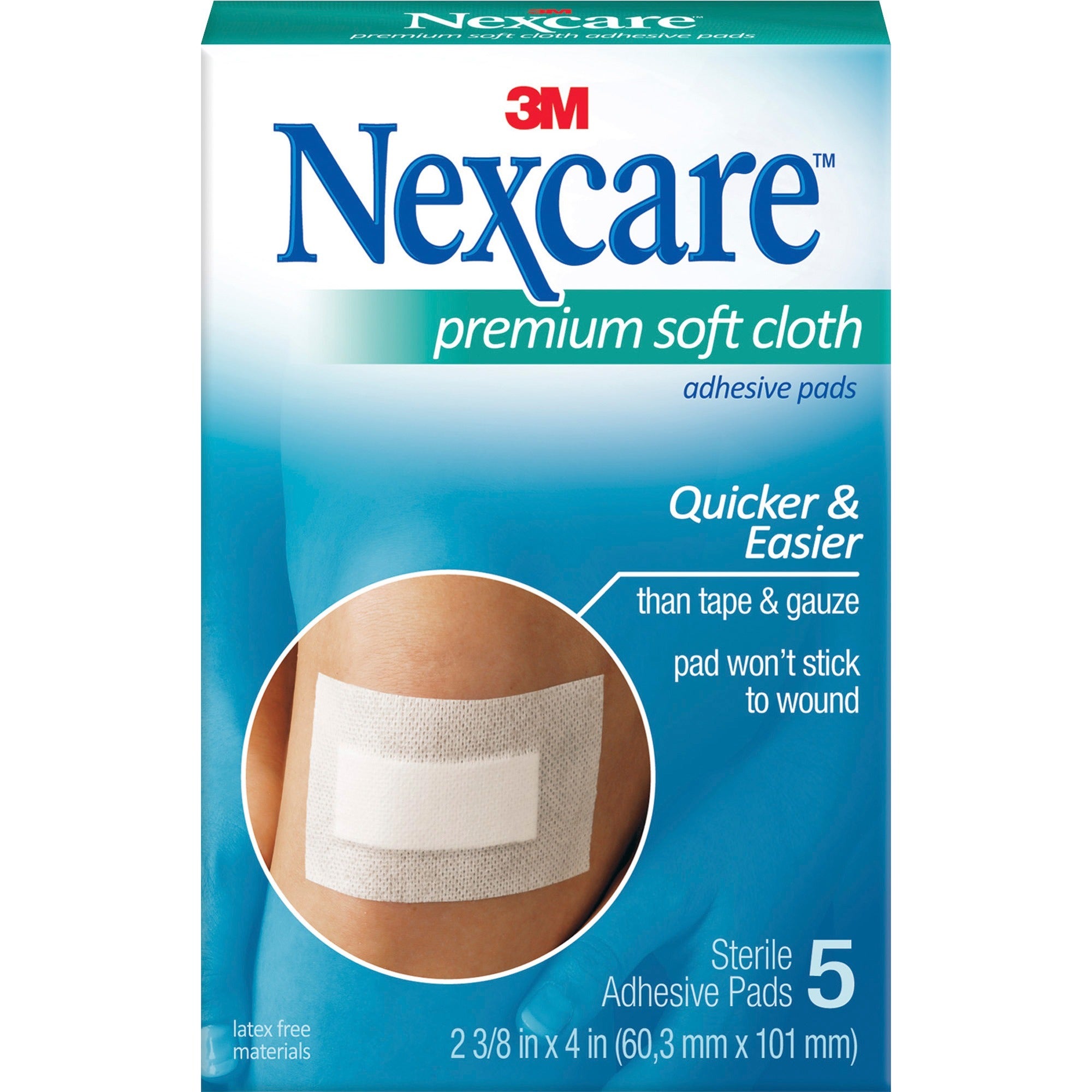 nexcare-soft-cloth-premium-adhesive-gauze-pad-3-ply-238-x-3-15-box-white_mmmh3564 - 1