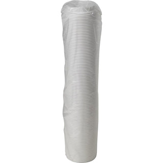 Dixie Large Reclosable Hot Cup Lids by GP Pro - Round - Plastic - 100 / Pack - White - 