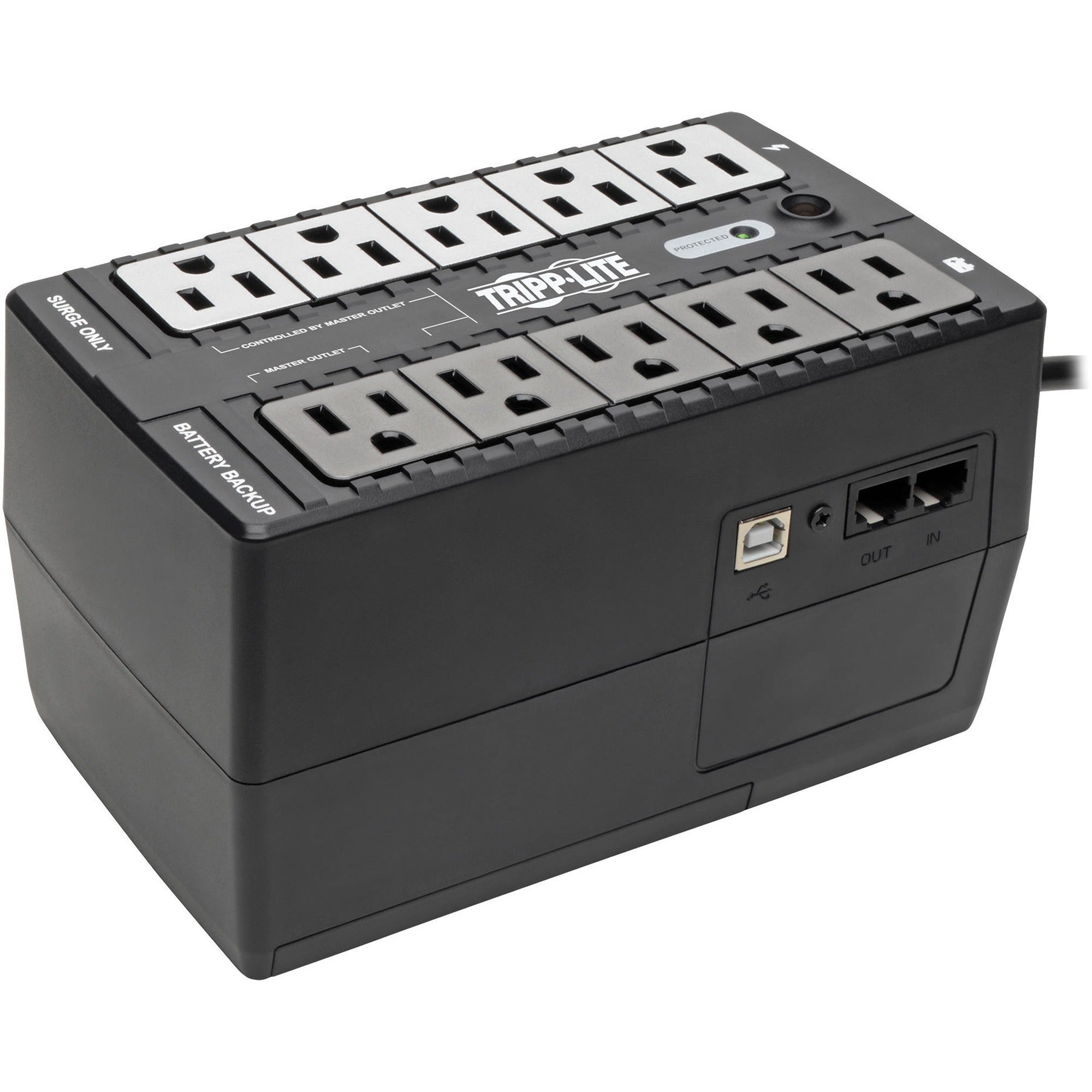 ECO Series Energy-Saving Standby UPS, 10 Outlets, 550 VA, 316 J