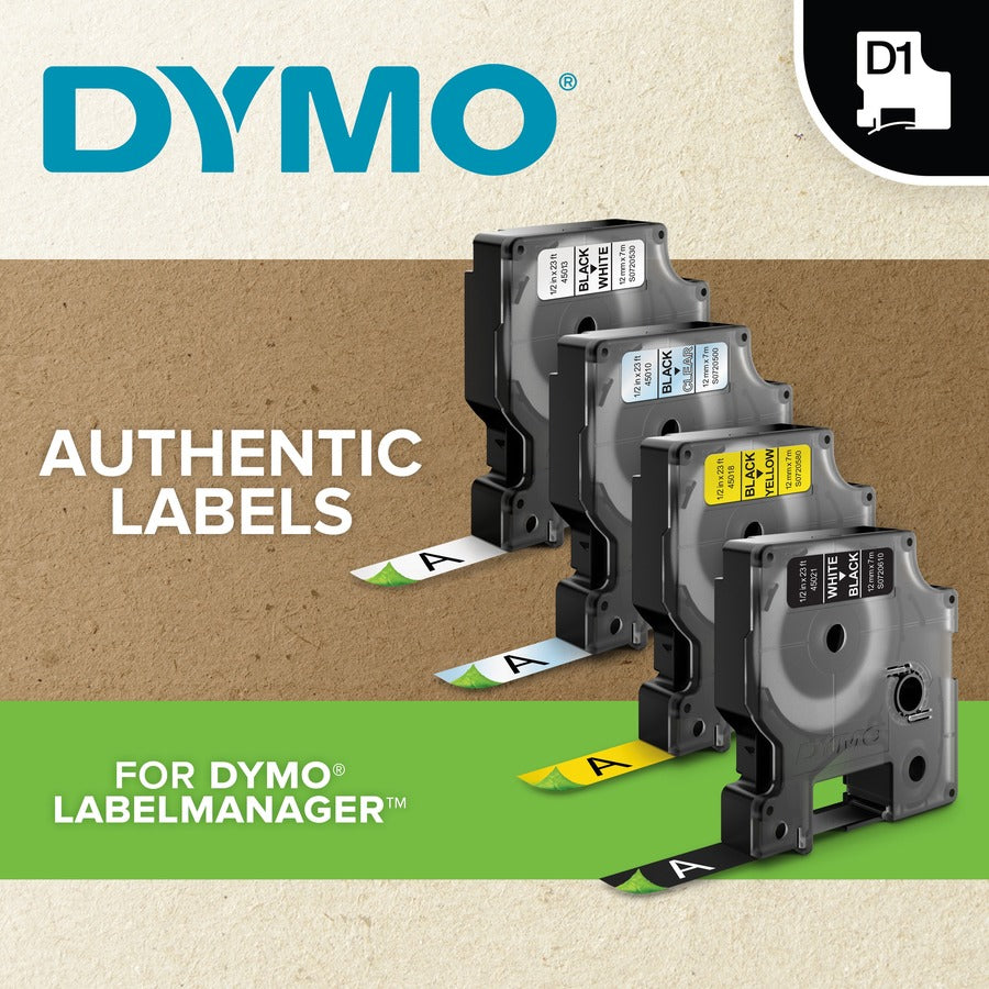 Dymo LetraTag Label Maker Tape Cartridge - 1/2" Width - Direct Thermal - Silver - 1 Each