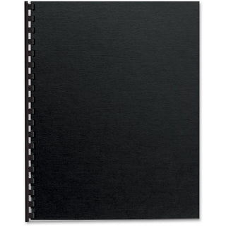 Futura Presentation Covers for Binding Systems, Opaque Black, 11 x 8.5, Unpunched, 25/Pack