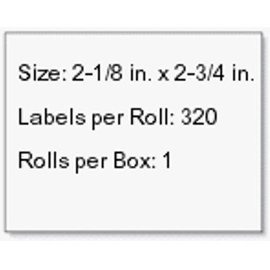 SLP-DRL Self-Adhesive Name Badge/Diskette Labels, 2.12" x 2.75", White, 320 Labels/Roll