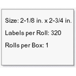 SLP-DRL Self-Adhesive Name Badge/Diskette Labels, 2.12" x 2.75", White, 320 Labels/Roll