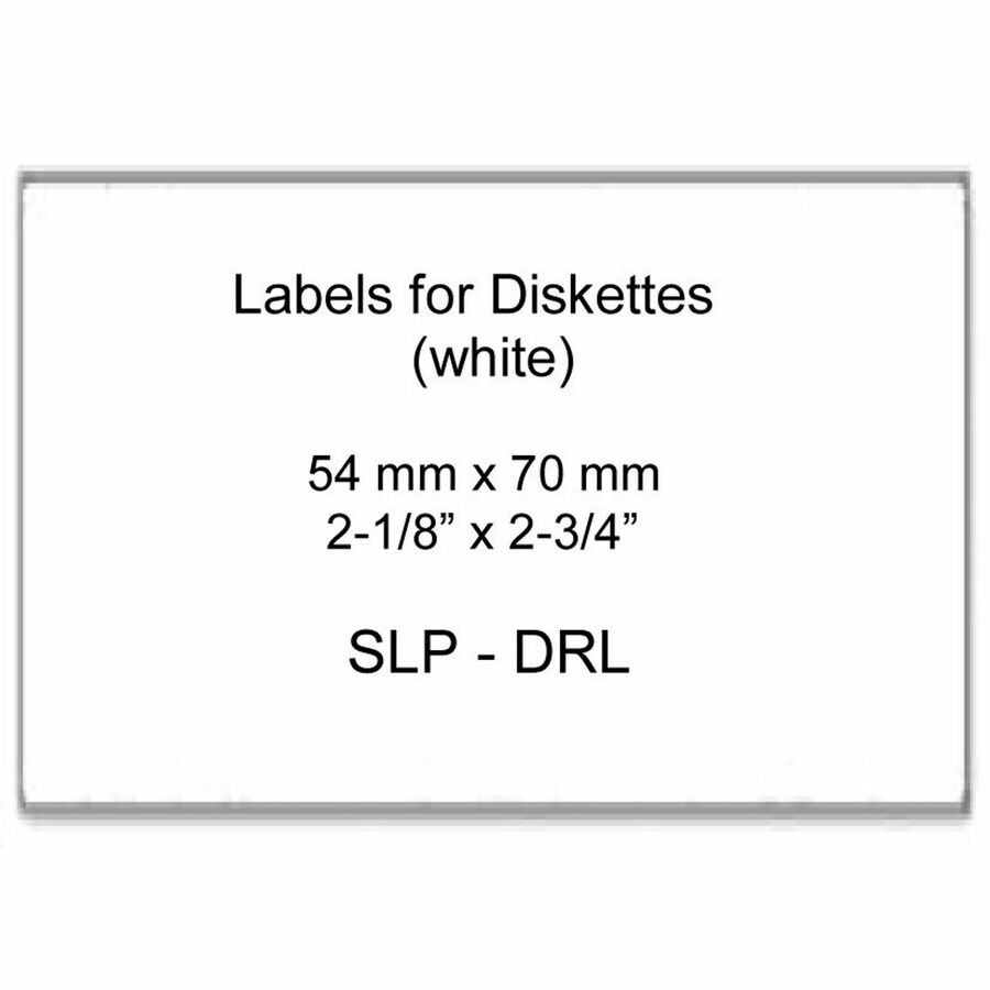 SLP-DRL Self-Adhesive Name Badge/Diskette Labels, 2.12" x 2.75", White, 320 Labels/Roll