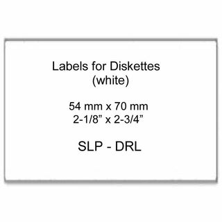 SLP-DRL Self-Adhesive Name Badge/Diskette Labels, 2.12" x 2.75", White, 320 Labels/Roll