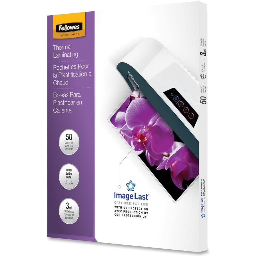 ImageLast Laminating Pouches with UV Protection, 3 mil, 9" x 11.5", Clear, 50/Pack