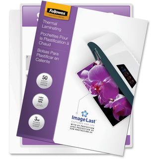 ImageLast Laminating Pouches with UV Protection, 3 mil, 9" x 11.5", Clear, 50/Pack