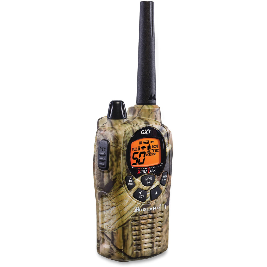 Midland GXT1050VP4 2-Way Pair - 50 Radio Channels - Upto 190080 ft - 38 Total Privacy Codes - CTCSS - Auto Squelch, Keypad Lock, Silent Operation - Water Proof - AA - 2 Each - 