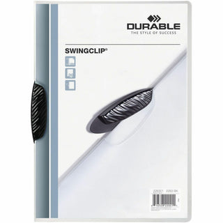 Swingclip Clear Report Cover, Swing Clip, 8.5 x 11, Black Clip, 25/Box