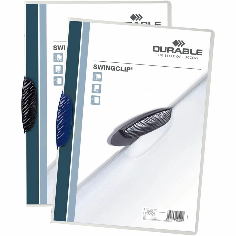Swingclip Clear Report Cover, Swing Clip, 8.5 x 11, Clear/Clear, 25/Box