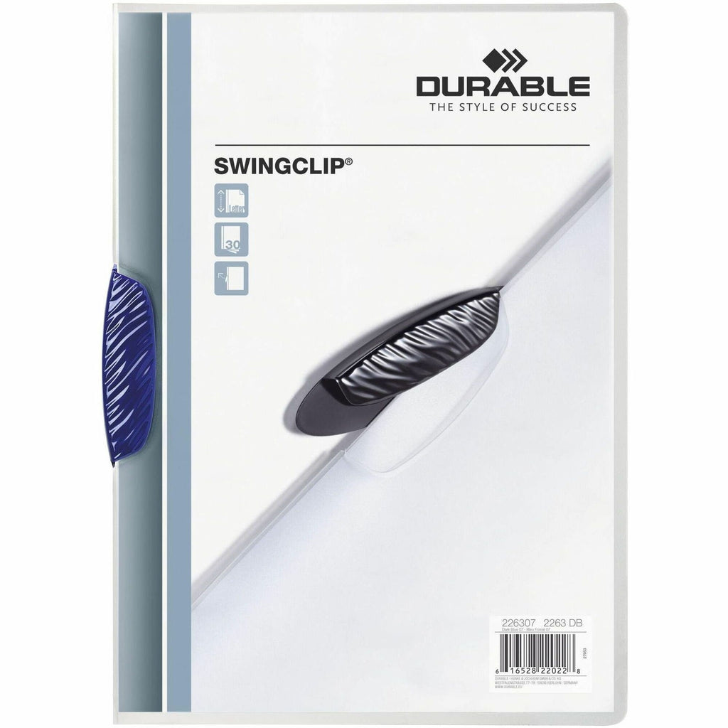 Swingclip Clear Report Cover, Swing Clip, 8.5 x 11, Clear/Clear, 25/Box