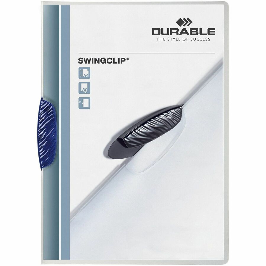 Swingclip Clear Report Cover, Swing Clip, 8.5 x 11, Clear/Clear, 25/Box