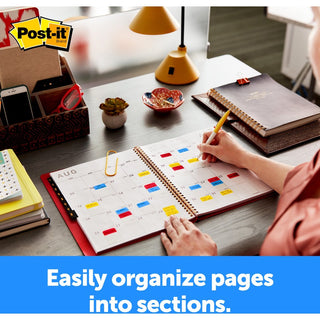 Post-it Durable Tabs - 36 Write-on Tab(s) - 1.50" Tab Height x 1" Tab Width - Red, Yellow, Blue Tab(s) - Wear Resistant, Tear Resistant, Repositionable - 1 / Pack