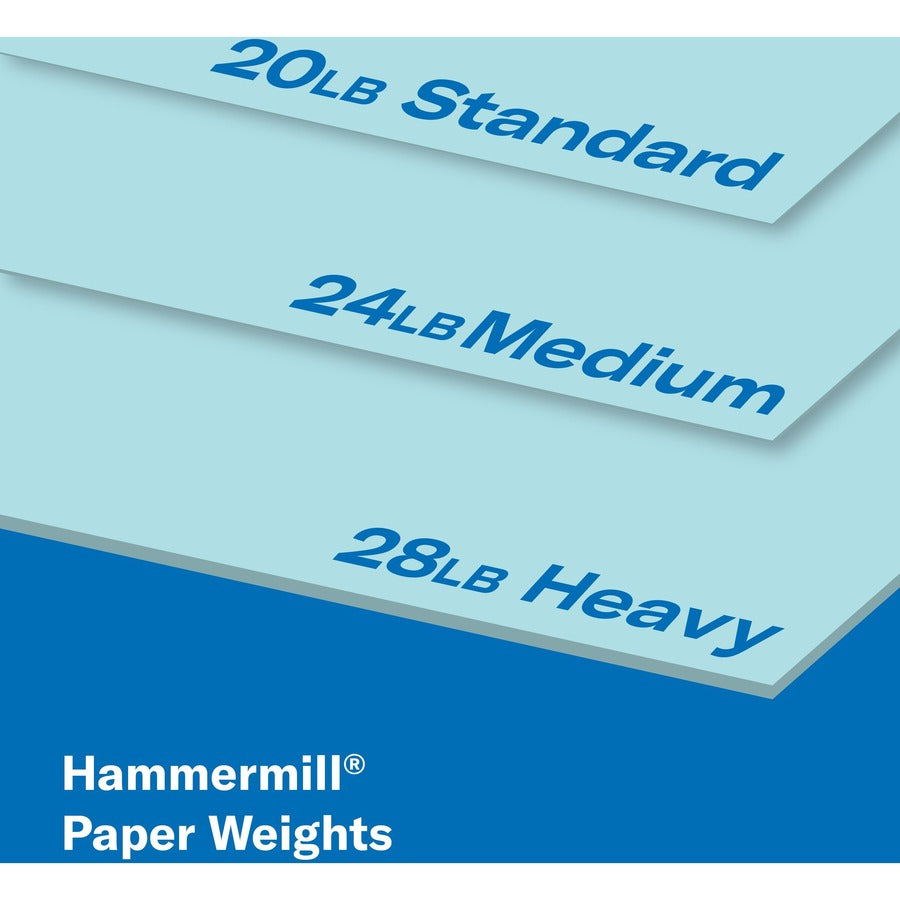 Hammermill Colors Recycled Copy Paper - Blue - Legal - 8 1/2" x 14" - 20 lb Basis Weight - Smooth - 500 / Ream - Sustainable Forestry Initiative (SFI) - Jam-free - Blue - 