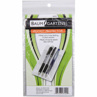 Baumgartens Pocket Protectors - Plastic - 48 / Box - Clear