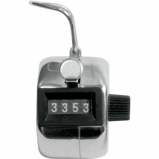 Baumgartens Handheld Tally Counter - 4 Digit - Finger Ring - Handheld - Metal - Black