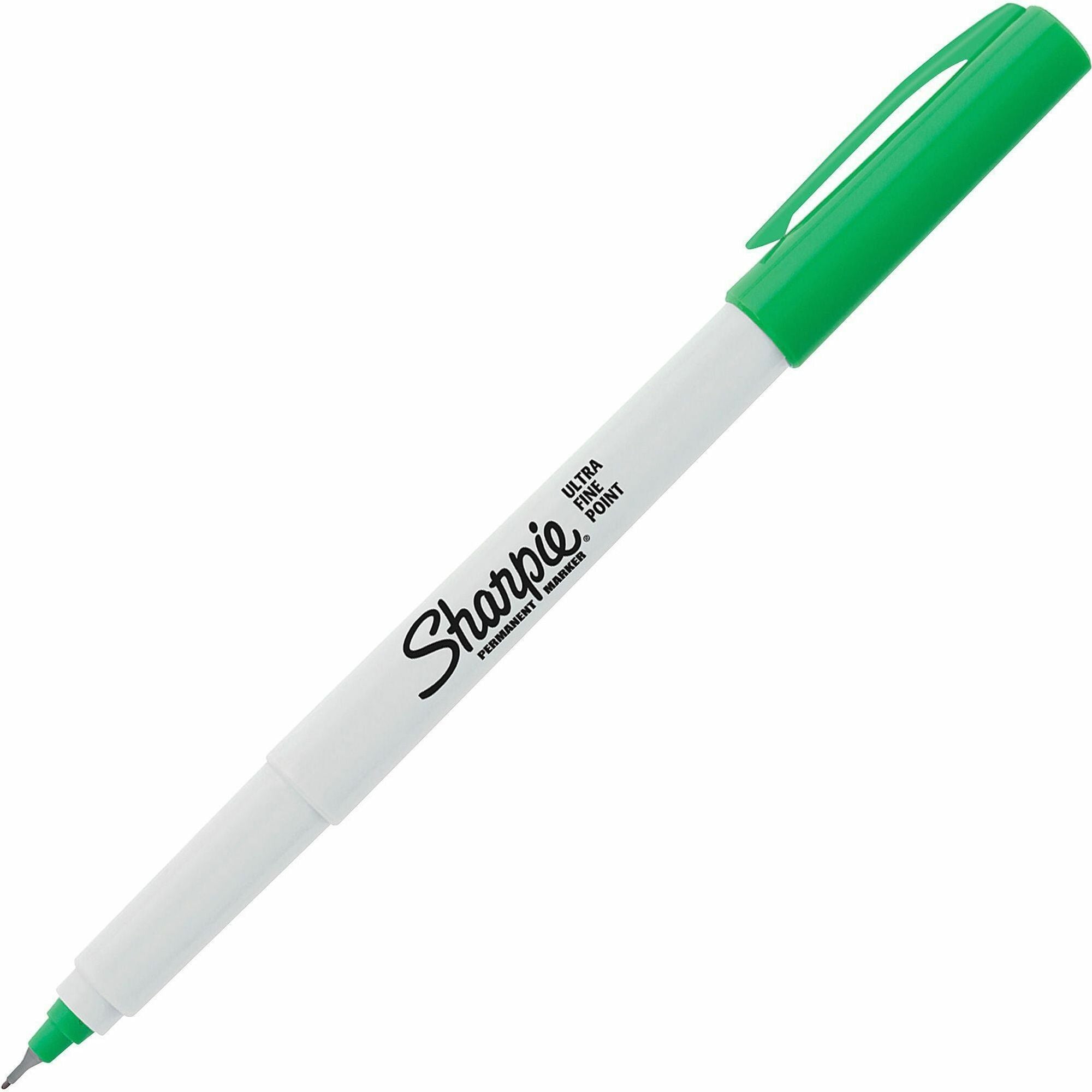 Sharpie Precision Permanent Marker - Ultra Fine Marker Point - Narrow Marker Point Style - Green Alcohol Based Ink - 1 Each - 