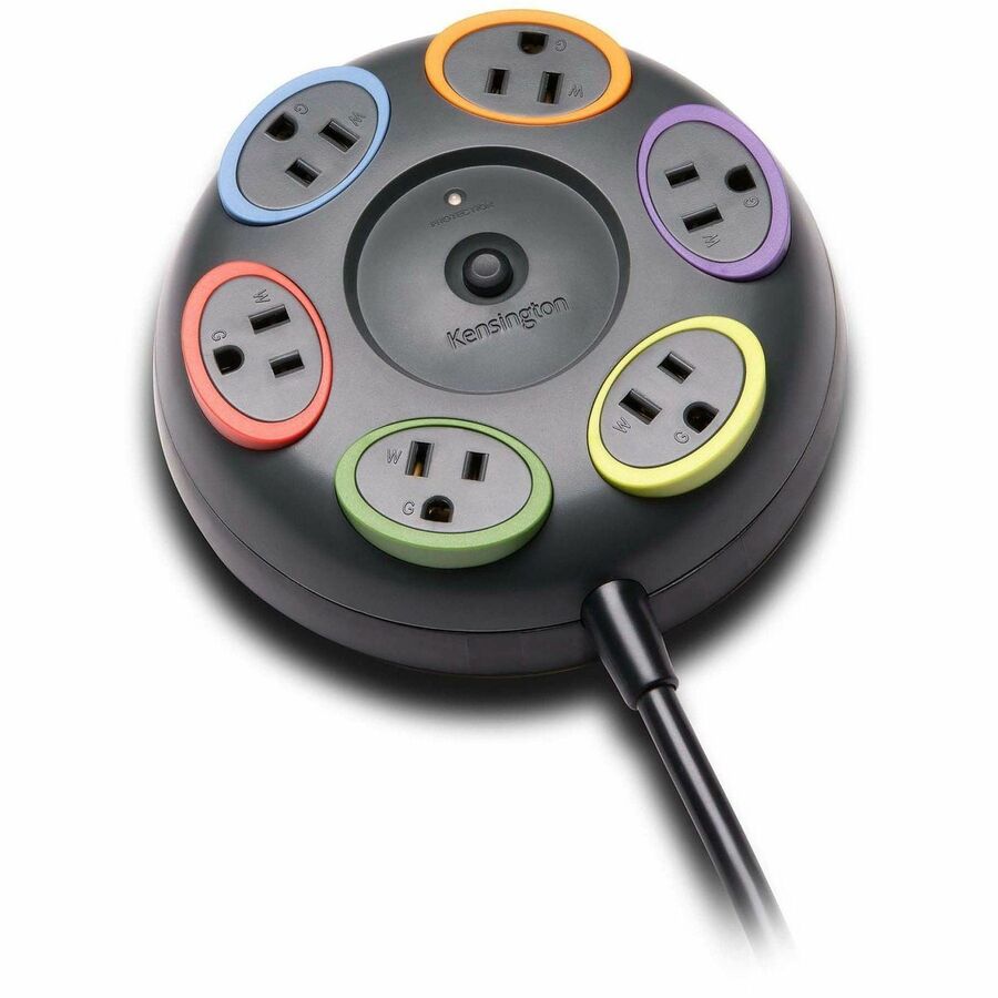 Kensington SmartSockets Tabletop Surge Protector - 6 x NEMA 5-15R - 1500 J - 16 ft