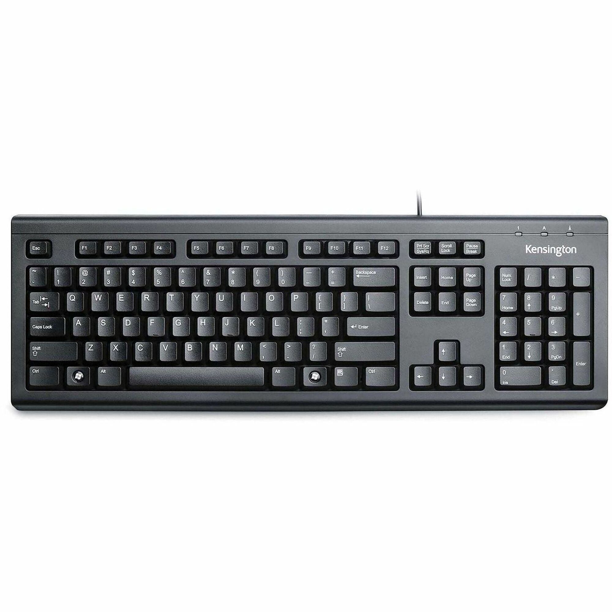 Keyboard for Life Slim Spill-Safe Keyboard, 104 Keys, Black