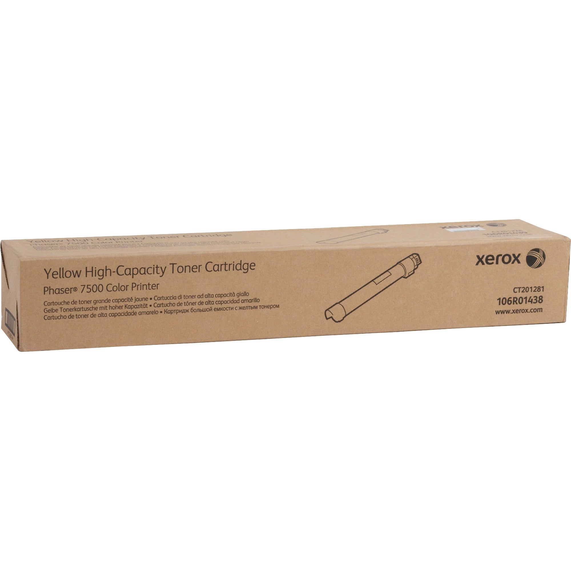 106R01438 High-Yield Toner, 17,800 Page-Yield, Yellow