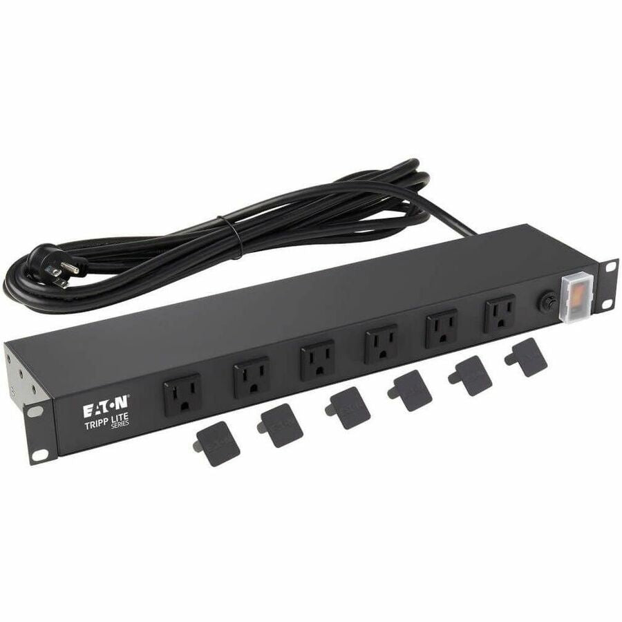 Tripp Lite by Eaton Power Strip Rackmount Metal 120V 5-15R Right Angle 12 Outlet 1U - NEMA 5-15P - 12 NEMA 5-15R