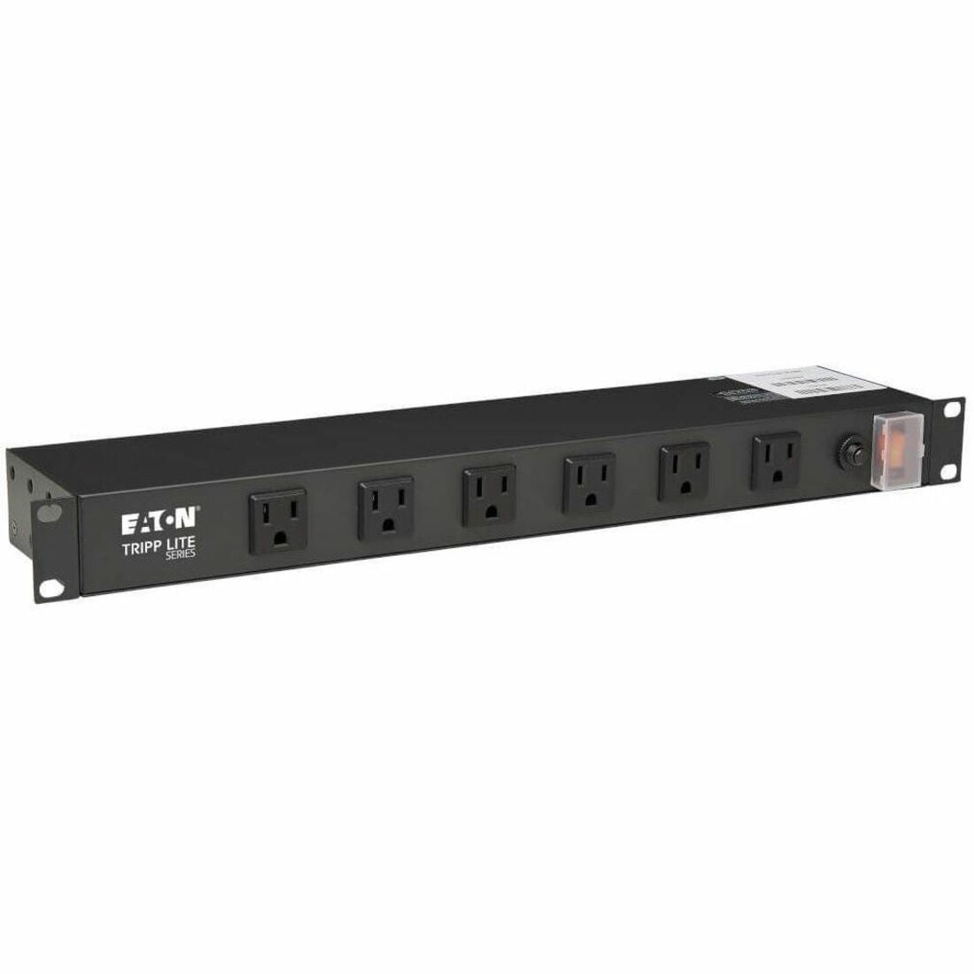 Tripp Lite by Eaton Power Strip Rackmount Metal 120V 5-15R Right Angle 12 Outlet 1U - NEMA 5-15P - 12 NEMA 5-15R