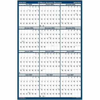 Academic Year Recycled Poster Style Reversible/Erasable Yearly Wall Calendar, 24 x 37, 12-Month (July to June): 2023 to 2024
