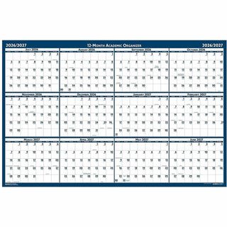 Academic Year Recycled Poster Style Reversible/Erasable Yearly Wall Calendar, 24 x 37, 12-Month (July to June): 2023 to 2024